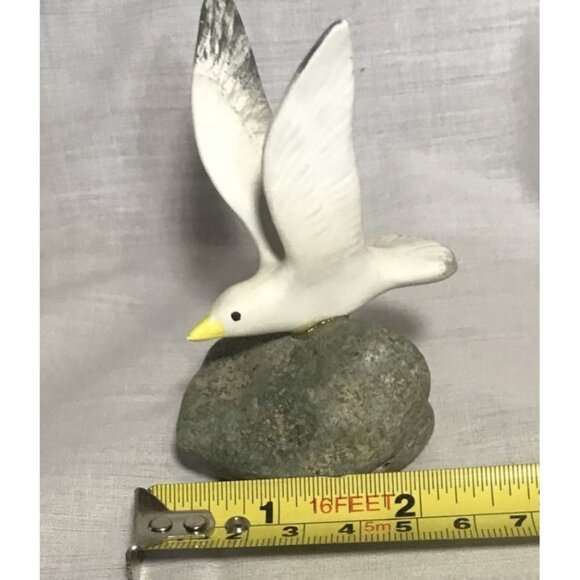 Handcrafted Seagull On Rock Sculpture By Joni B.C. Canada Nautical Beach House - Picture 10 of 10